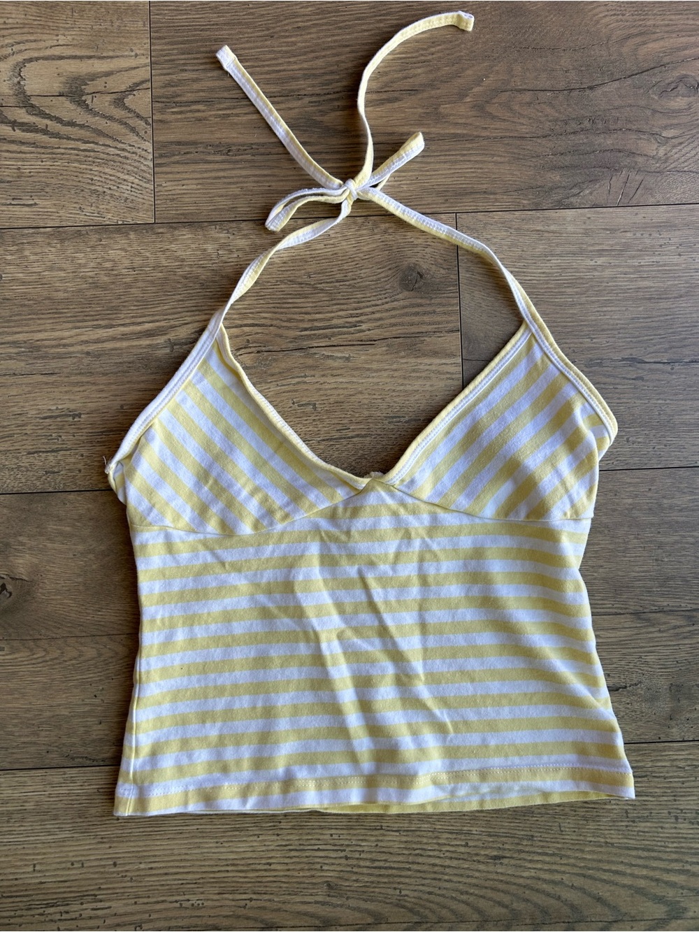 Wild Fable Yellow Stripe Halter Tank Top